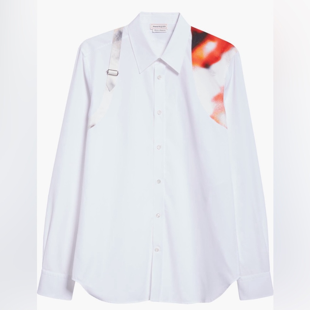 NWTS Alexander McQueen Abstract Harness Shirt